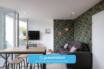 Gîte pour 4 personnes, avec balcon, adapté aux familles à Saint-Nazaire