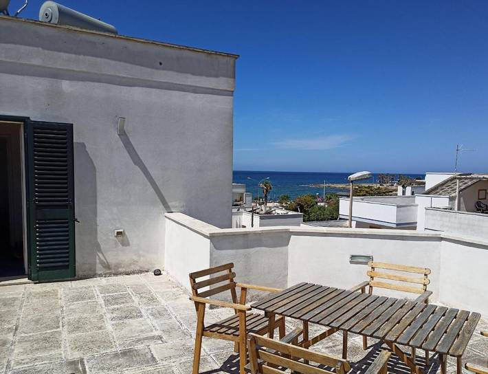 Ferienhaus für 3 Personen, mit Balkon und Terrasse sowie Ausblick in Torre San Giovanni