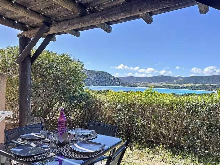 Maison de vacances pour 4 personnes, avec vue et jardin, animaux acceptés dans Santa Giulia