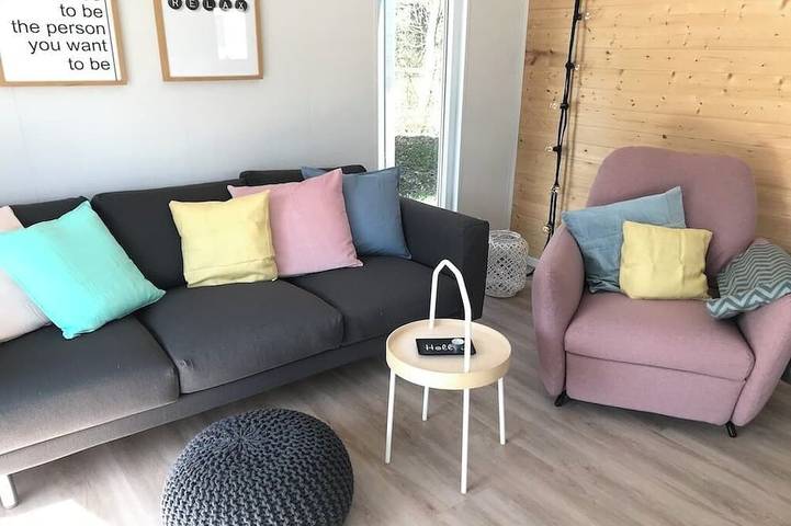 Ferienhaus \"Chalet Paul\" mit Terrasse auf unserem Kinder-Bauernhof in Welt, Eiderstedt