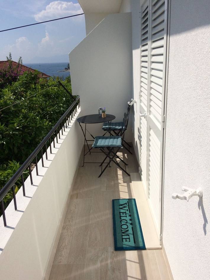 Ganzes Studio, Studioapartment in Podgora mit Meerblick, Balkon, Klimaanlage, W-Lan (4492-4) in Podgora, Makarska Riviera