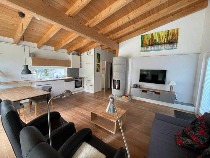 Ferienhaus für 5 Personen, mit Terrasse und Garten sowie Ausblick