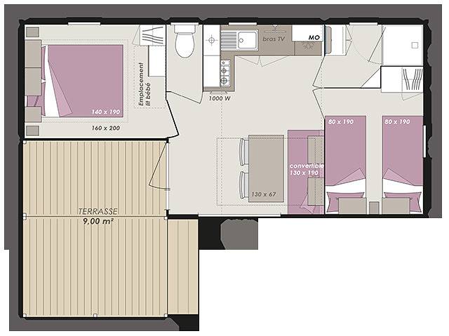 Ganze Ferienwohnung, Mobilheim Lagune Iii Am Strandbad Lychen in Lychensee, Lychen