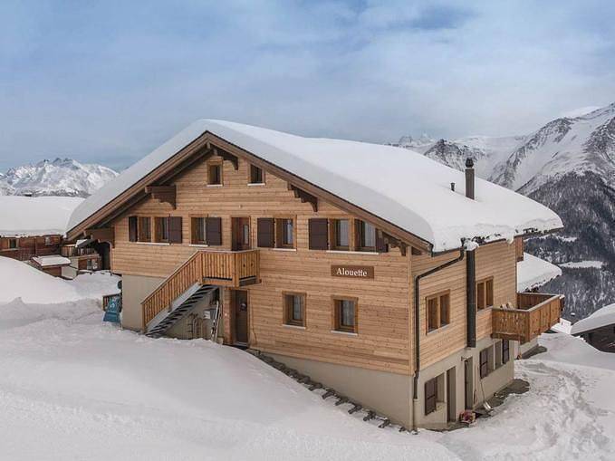 Hütte für 5 Personen, mit Balkon und Ausblick in Bettmeralp