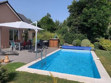 Chambre d’hôte pour 2 personnes, avec vue ainsi que piscine et jardin à Ponts
