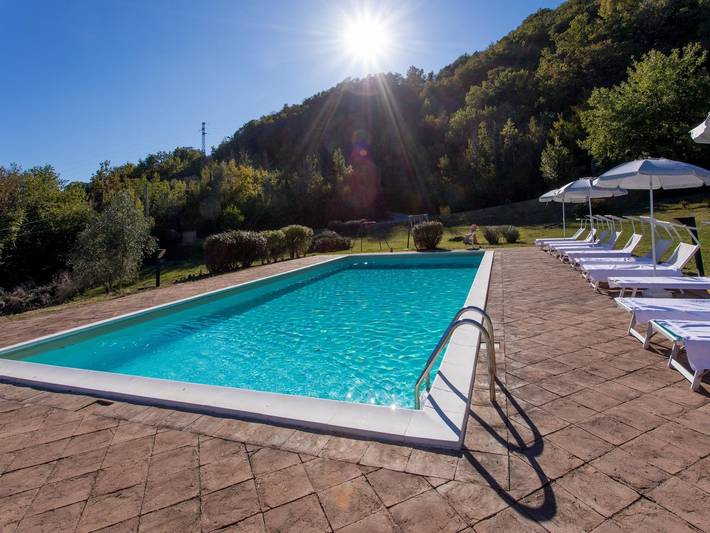 Appartamento per 2 persone, con Terrazza e Giardino nonché Piscina ad Assisi