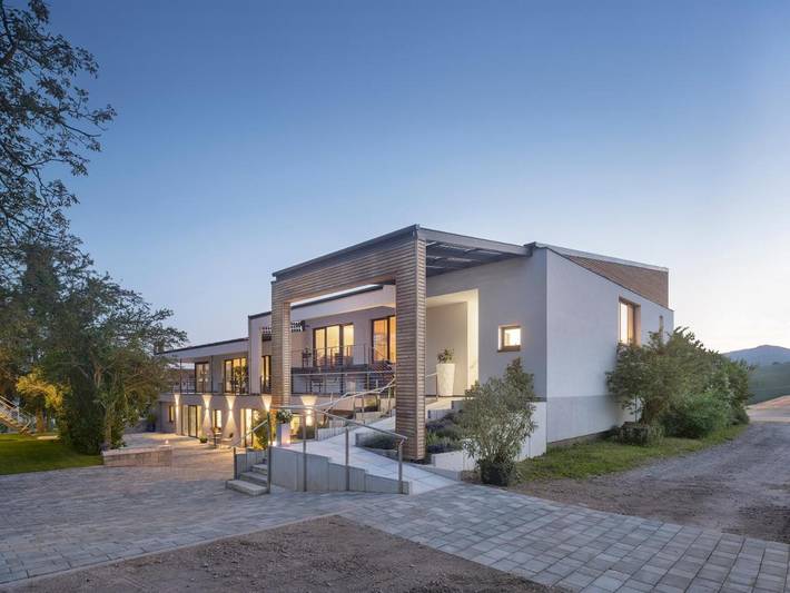 Ferienwohnung für 4 Personen, mit Terrasse und Garten sowie Ausblick