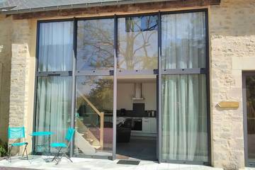 Gîte pour 2 personnes, avec terrasse à Trévières