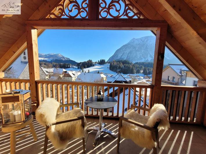 Ferienwohnung für 4 Personen, mit Balkon und Garten sowie Sauna in Tauplitz