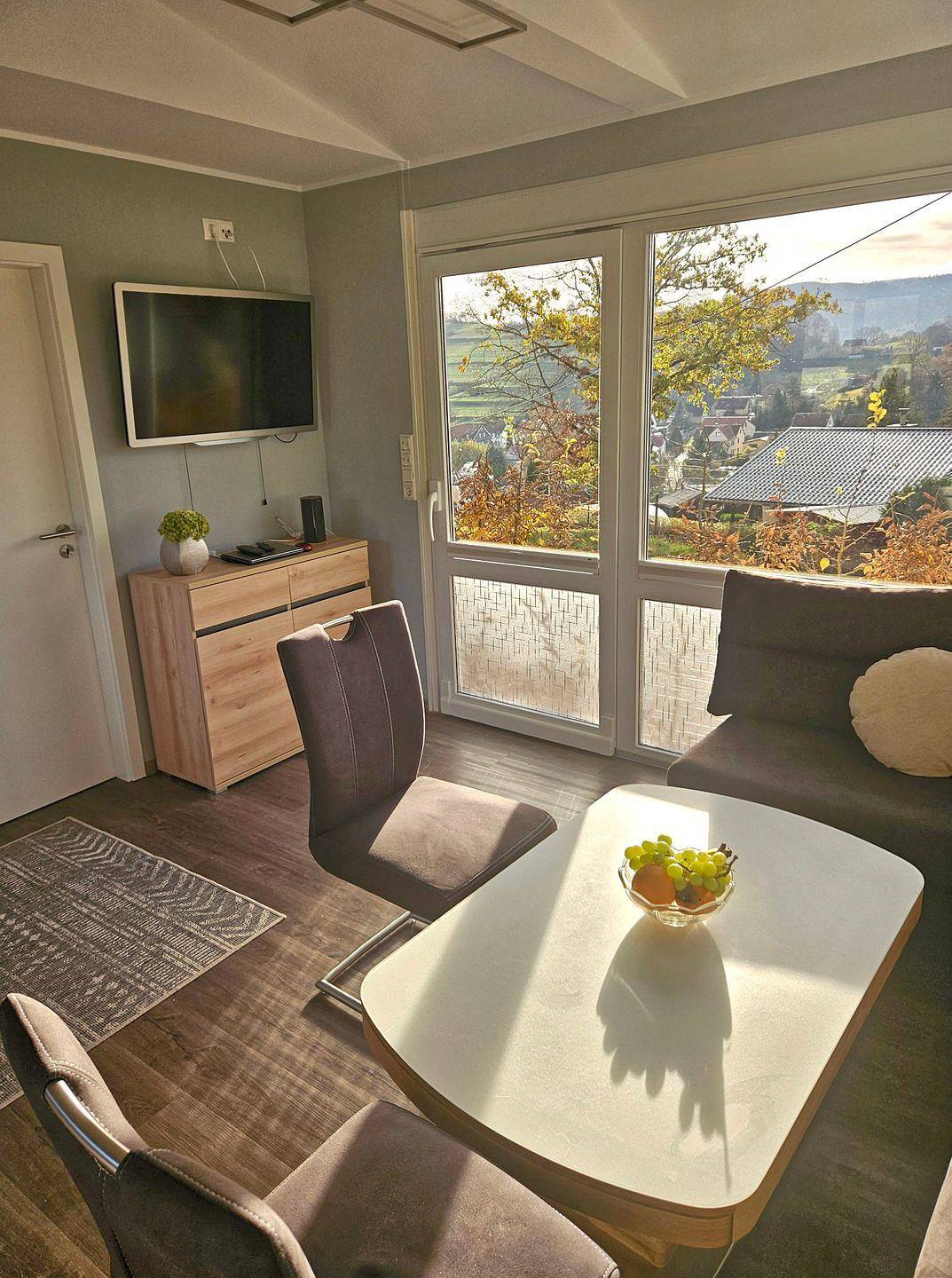 Modernes Ferienhaus mit Terrasse und idyllischem Landschaftsblick in Schmerbach in Schmerbach, Waltershausen