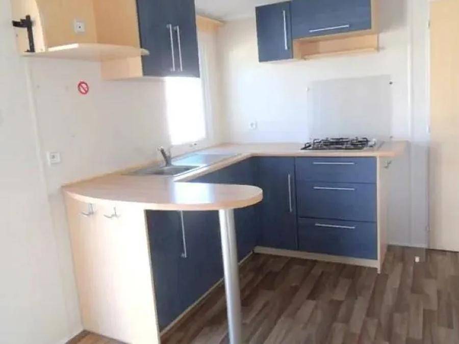 Camping La Berge Fleurie - Mobilhome 6 personas - Mobile Home Aqua 2 Dormitorios 4/6 Personas Terraza semicubierta in Mialet, Cevenas