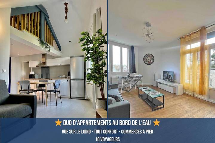 Appartement de vacances pour 10 personnes, avec Terrasse ainsi que Jardin et Vue
