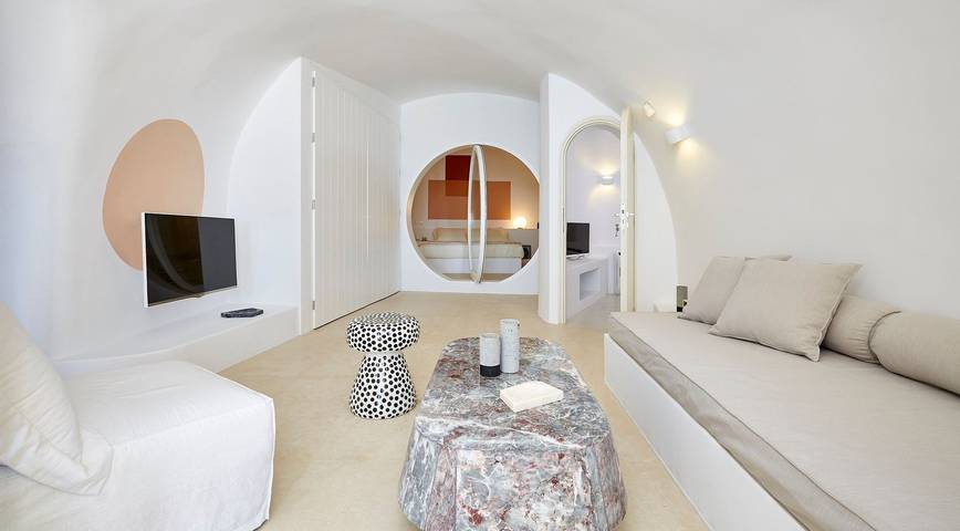 Villa pour 7 personnes, avec Vue sur l’océan ainsi que Terrasse et Piscine à Oia - 4