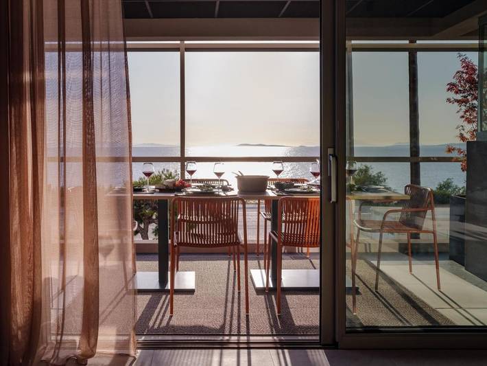 Ferienhaus für 6 Personen, mit Ausblick und Balkon