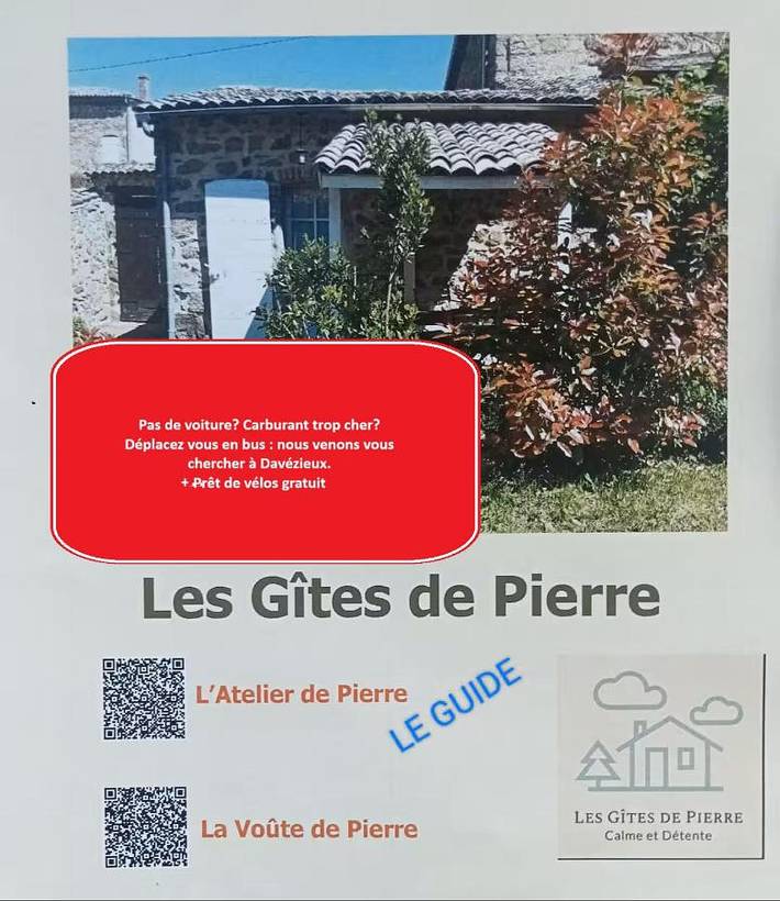 Location de vacances pour 2 personnes, avec jardin ainsi que piscine et vue à Saint-Cyr (Ardèche) - 3