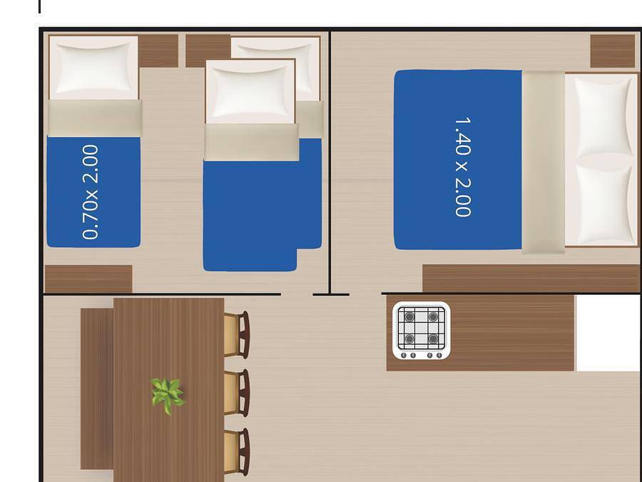 Camping Polari - Canvas and wooden tent 5 persons - Safari tent Luxe in Rovinj, Rovinj region