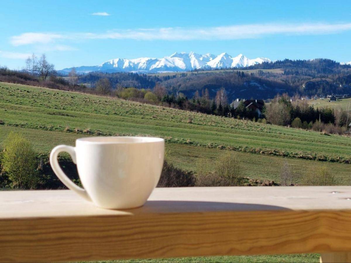 Górski Horyzont - domki nad jeziorem z widokiem na Tatry in Kluszkowce, Karpaty (Polska)