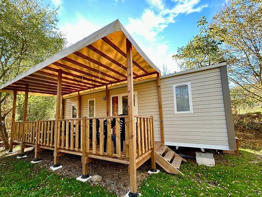 Camping L'eau Vive - Mobilheim 6 personen - Mobilheim Family Plus Clim in Vernet-les-Bains, Parc naturel régional des Pyrénées catalanes