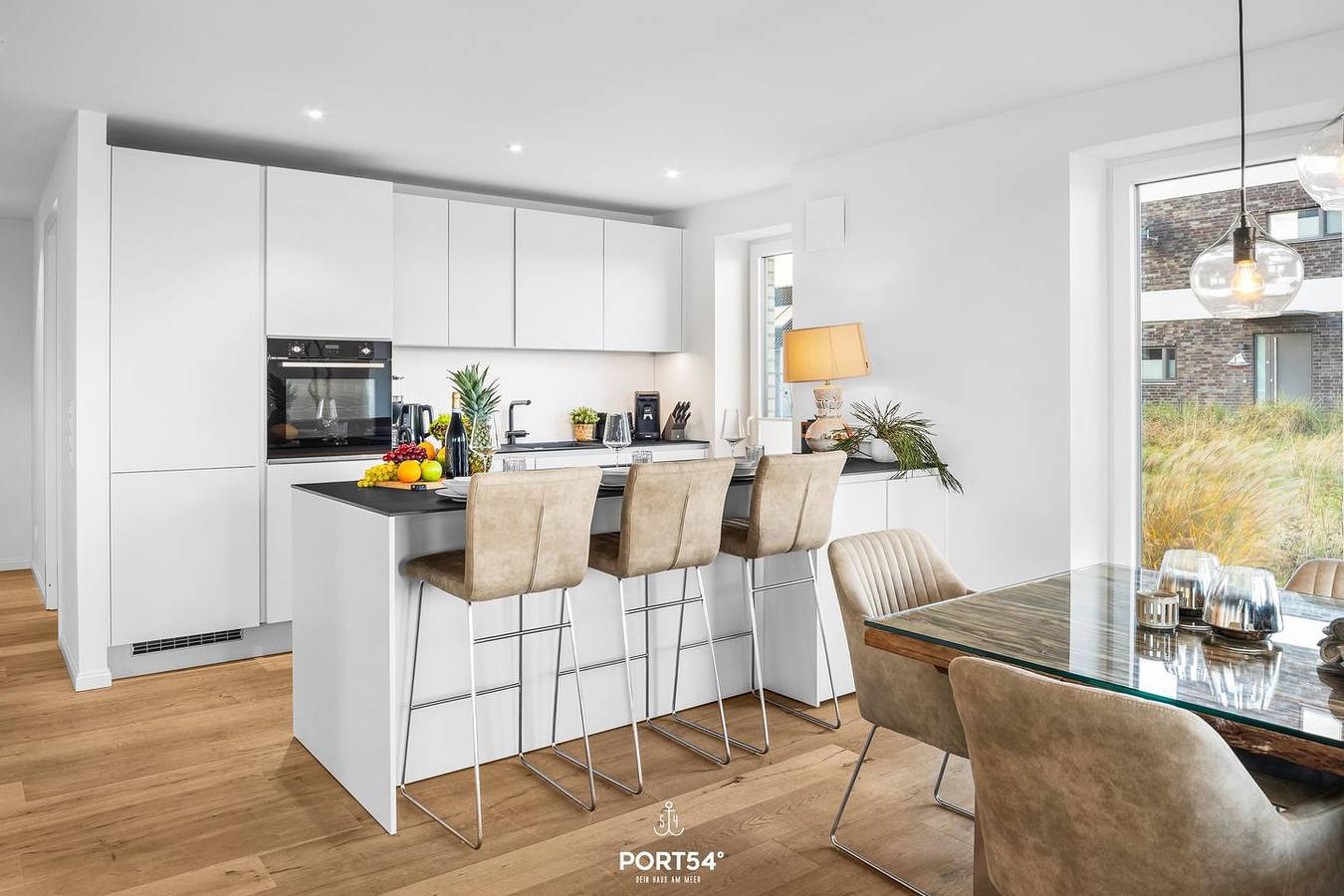 Ganze Wohnung, Nordglanz - 1. Reihe am Wasser, Meerblick, Terrasse, finn. Sauna, E-Ladesäule in Olpenitz, Kappeln