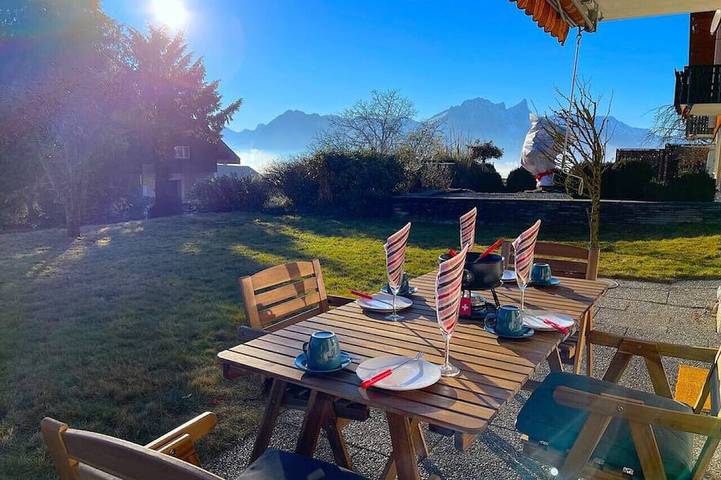 Ferienwohnung für 4 Personen, mit Balkon und Garten in Sigriswil