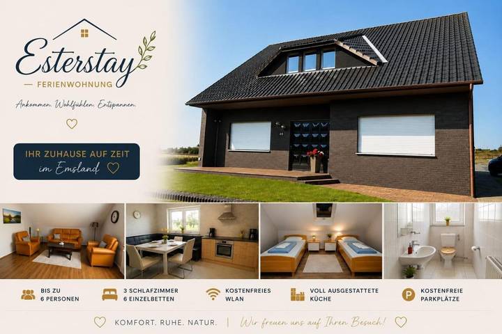 Ferienwohnung für 6 Personen, mit Terrasse in Esterwegen - 2