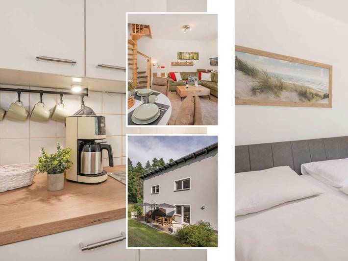 Ferienwohnung für 4 Personen, mit Terrasse und Sauna sowie Garten, kinderfreundlich in Garz