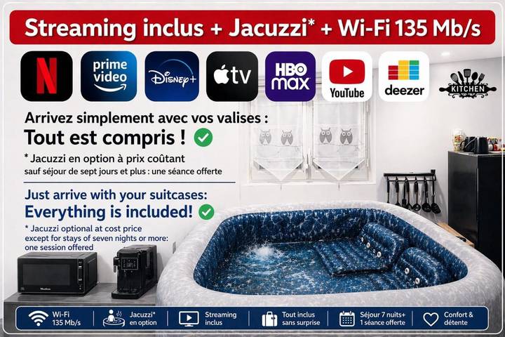 Gîte pour 3 personnes, avec jardin et jacuzzi à Sevran