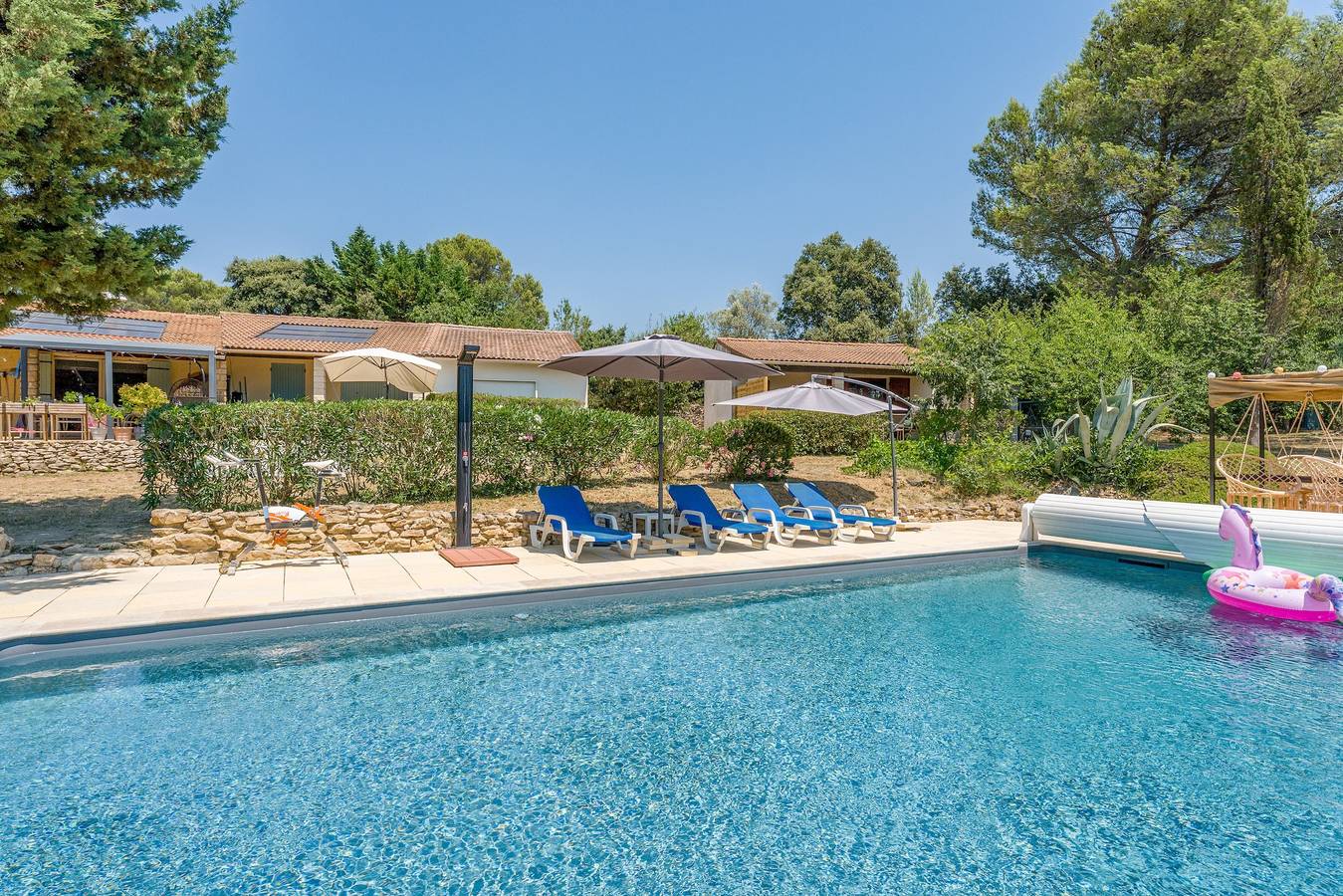Le Bambou – Ferienhaus Les Aubians im Grünen mit Pool bei Bagnols-sur-Cèze in Bagnols-sur-Cèze, Nimes und Umgebung