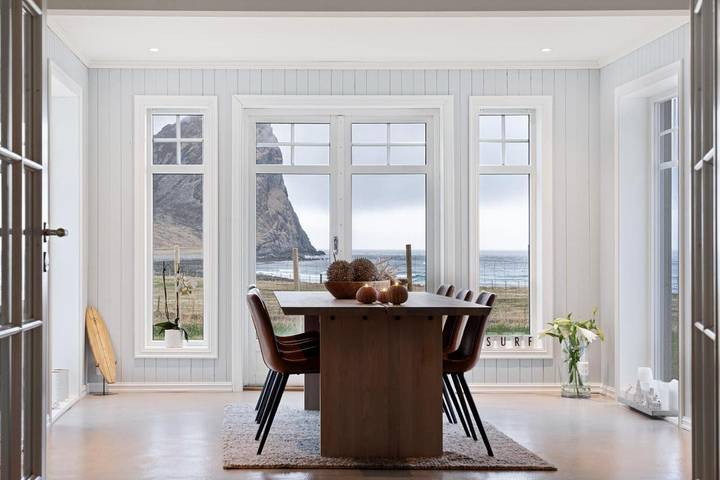 Fjellhytte for 4 personer, Balkong og Jacuzzi i tillegg til Terrasse og Hage i Lofoten