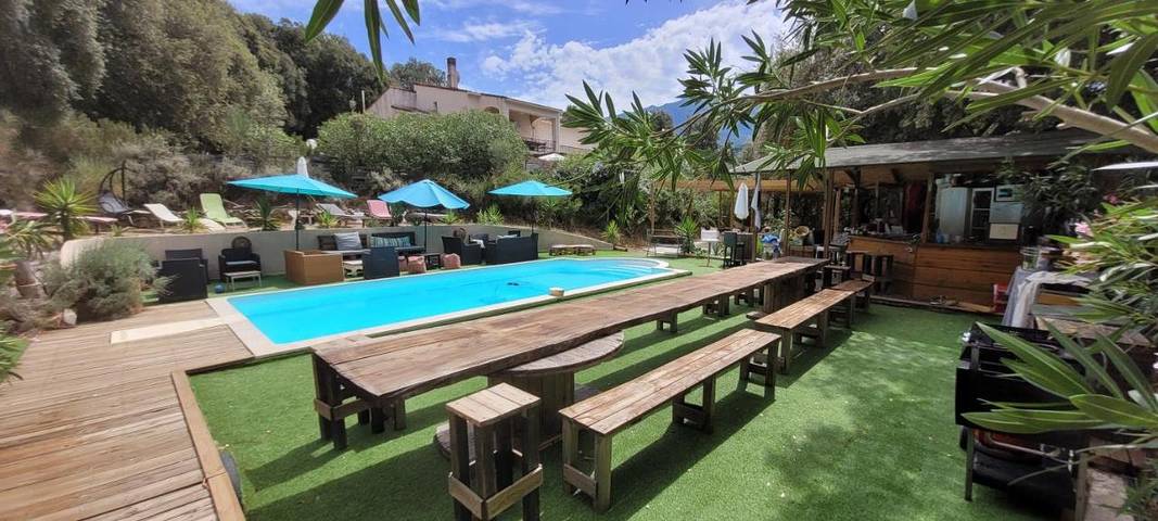 Location de vacances pour 10 personnes, avec piscine et sauna ainsi que jardin et vue, animaux acceptés à Petreto-Bicchisano - 3