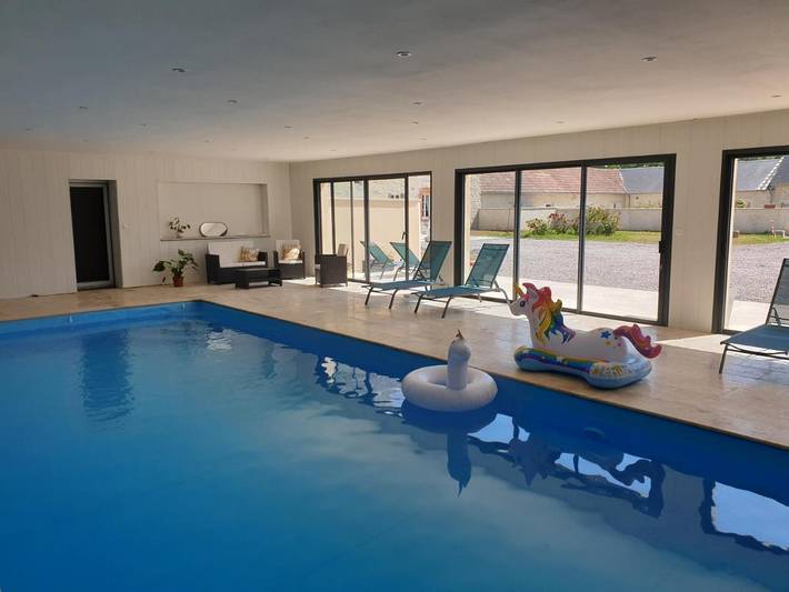 Gîte pour 4 personnes, avec jacuzzi ainsi que jardin et piscine, animaux acceptés à Écrammeville