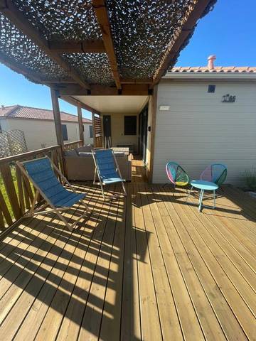Gîte pour 5 personnes, avec sauna ainsi que piscine et jardin, animaux acceptés à Saubrigues