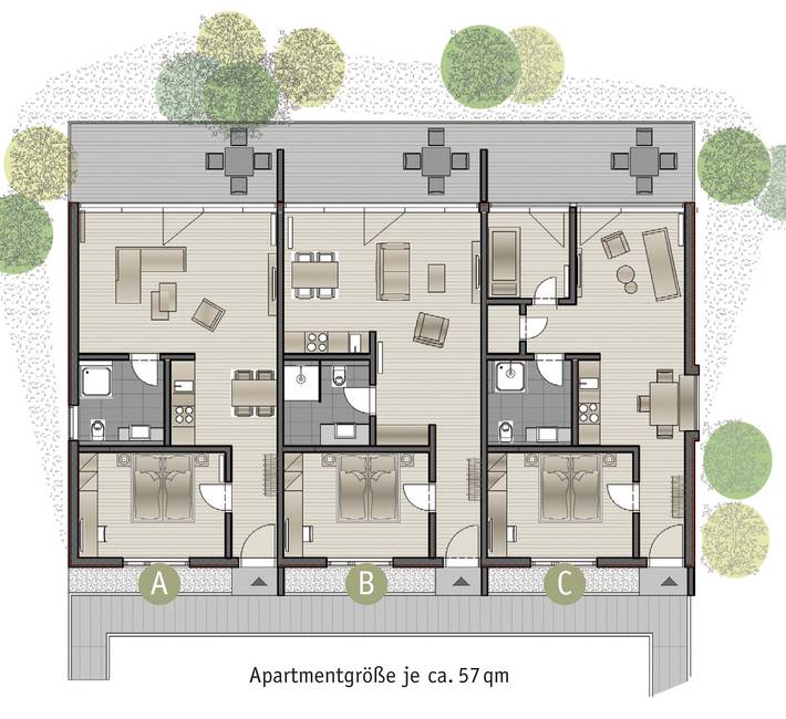 Ferienwohnung für 4 Personen, mit Balkon und Balkon/Terrasse im Steigerwald - 4