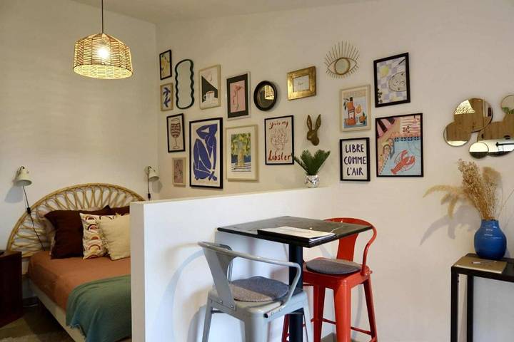 Appartement de vacances pour 2 personnes, avec Terrasse ainsi que Jardin et Vue