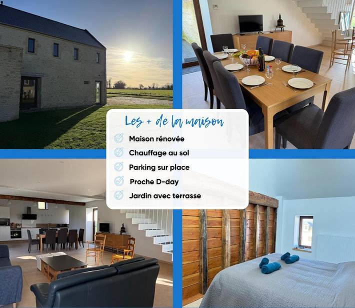 Location de vacances pour 6 personnes, avec vue et jardin à Longues-sur-Mer - 4