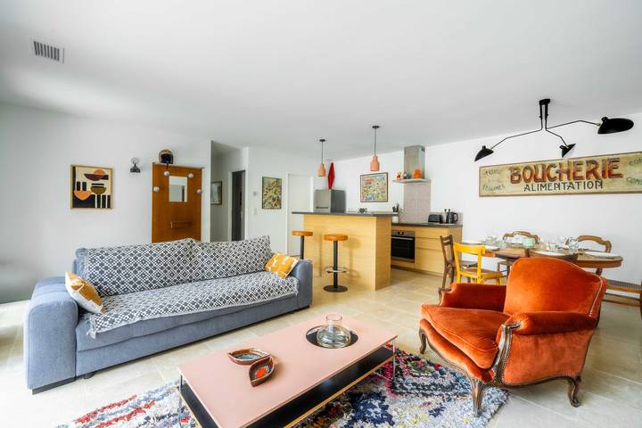Ferienhaus für 6 Personen mit Terrasse in Vers-Pont-du-Gard, Nimes und Umgebung