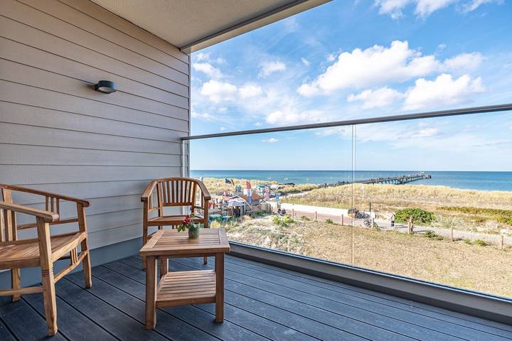 Appartement entier, Appartement de vacances pour 2 personnes avec balcon/terrasse in Müritzer Wiesen, Graal-Müritz
