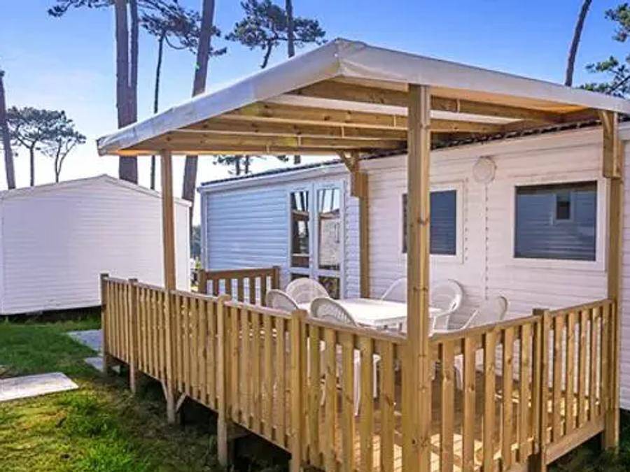 Camping Costa de Caparica - Mobilhome 6 personas - Confort | 3 Dormitorios | 6 Pers | Terraza elevada | Aire acondicionado in Halbinsel von Setúbal