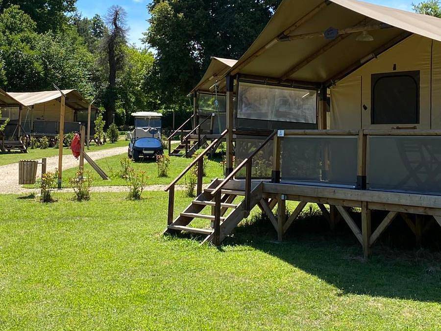 Camping le Domaine Du Bois Coquet - Bungalowzelt 5 personen - Bali (ohne Sanitäranlagen) in La Douze, Périgord Blanc