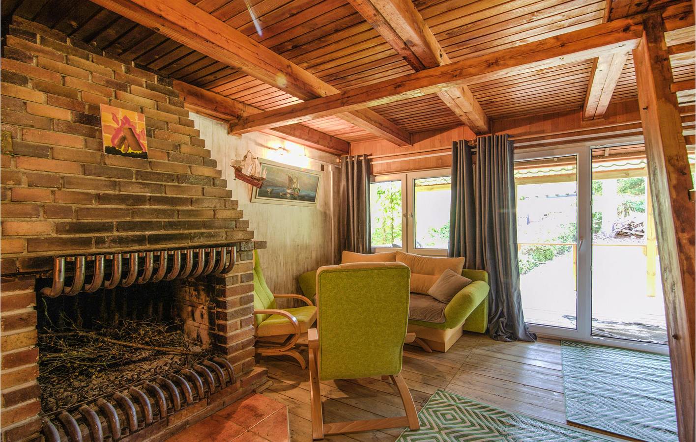 Ferienhaus für 5 Personen mit Terrasse in Powiat Olsztyński