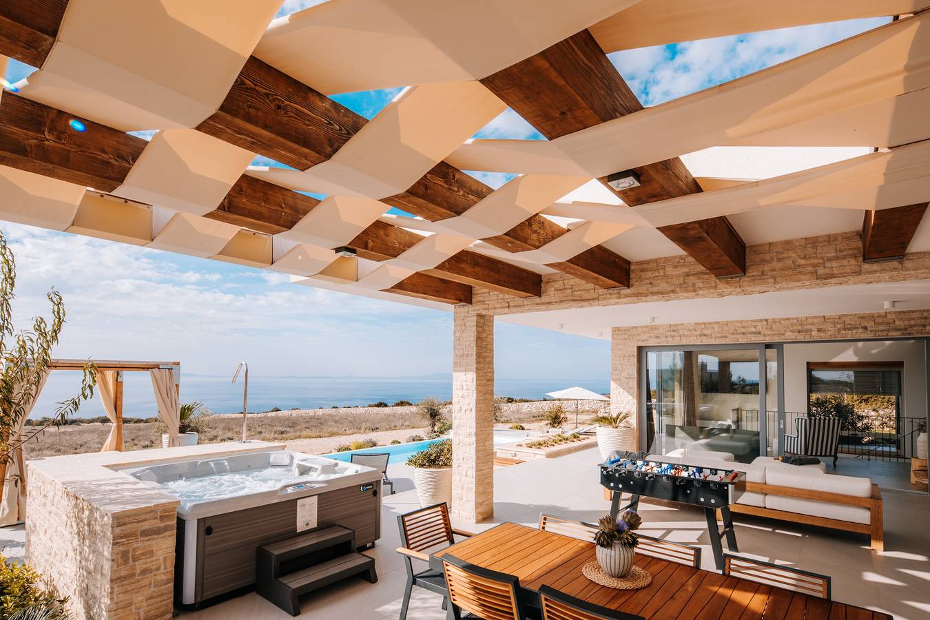 5* Luxury Seaview Villa Plant 3 with pool in Novalja, Pag