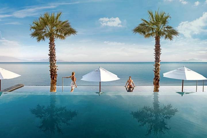 Resort per 3 persone, con Terrazza e Giardino nonché Piscina e Panorama a Kos