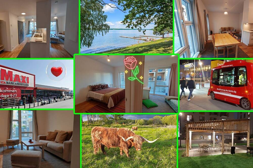 Ganze Wohnung, Stockholm Stylish, Lovely, Amazing & Modern Apartment +Balcony +Patio +Bbq +Park in Schwedische Ostsee