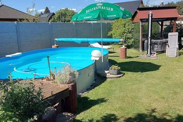 Ferienwohnung für 4 Personen, mit Terrasse und Garten sowie Pool in Kolkwitz