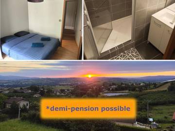 Gîte pour 2 personnes, avec jardin ainsi que vue et balcon à Saint-Romain-de-Popey