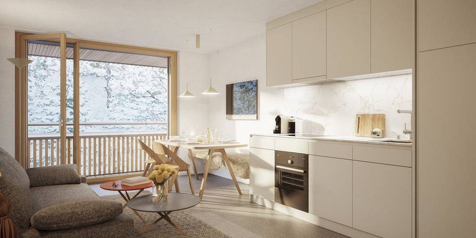 Ferienwohnung für 4 Personen, mit Balkon in Flims