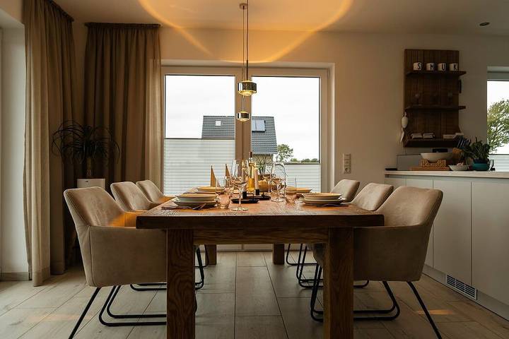 Ferienhaus für 4 Personen, mit Balkon und Terrasse sowie Sauna in Harlesiel