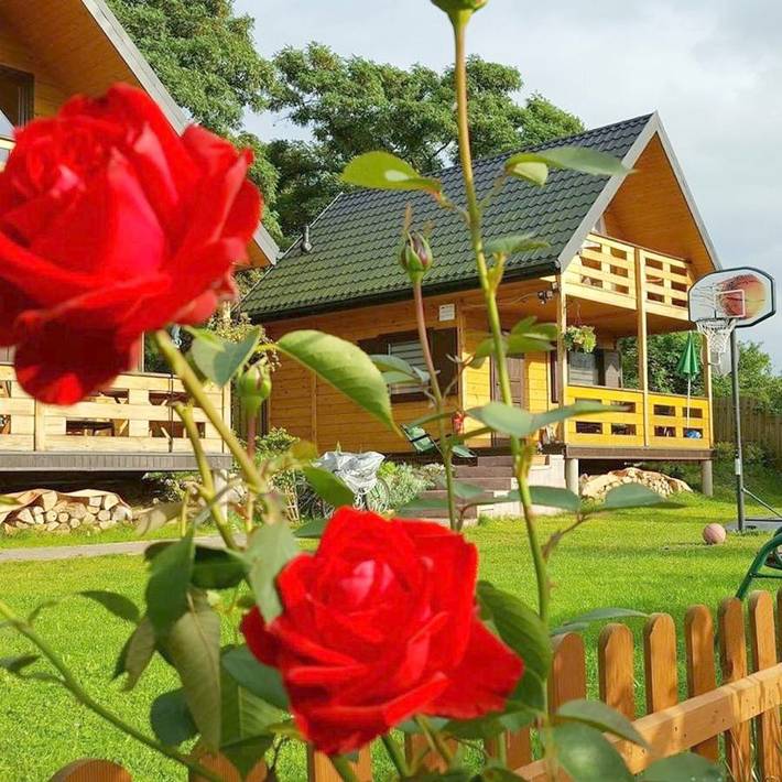 Lodge für 5 Personen, mit Balkon und Terrasse sowie Garten und Ausblick