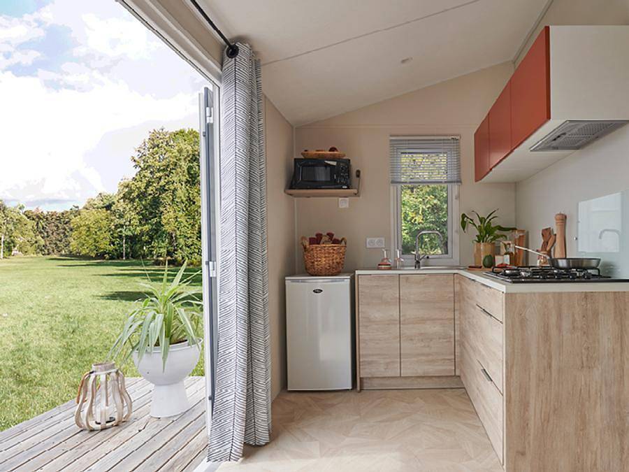 Camping Brantôme Far Ouest - Mobilhome 4 personas - Mobile home Premium- 27 m² - 2 dormitorios- Tv in Brantôme en Périgord, Périgord Vert