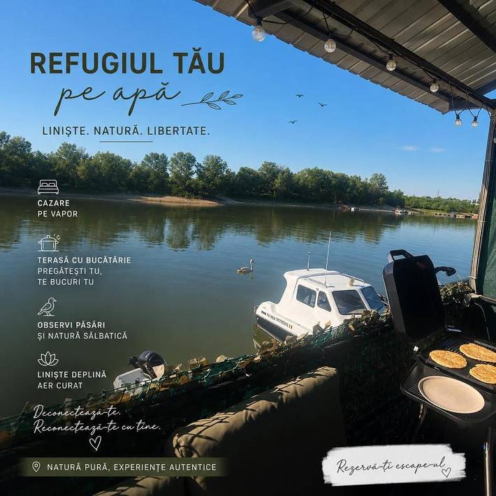 Bateau pour 6 personnes, avec vue ainsi que terrasse et vue sur le lac dans Giurgiu